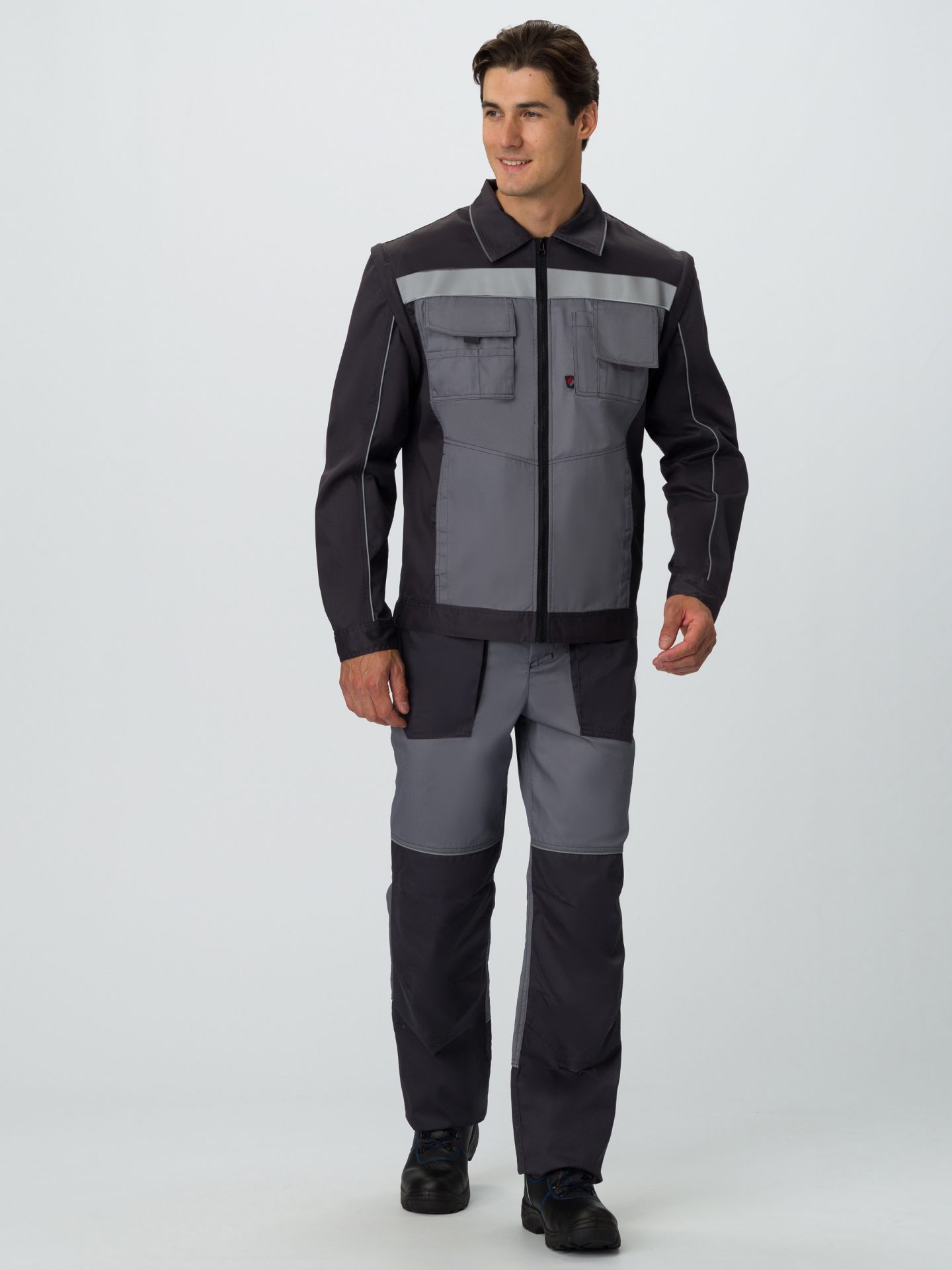 картинка Куртка Лидер (тк.Балтекс,210), т.серый/св.серый от магазина ТД Спецодежда-Эталон