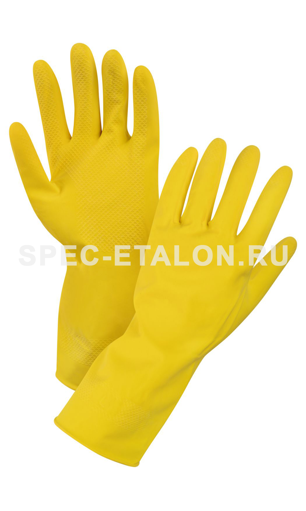 картинка Перчатки резиновые хозяйственные ЛОТОС (с хлопковым напылением) от магазина ТД Спецодежда-Эталон